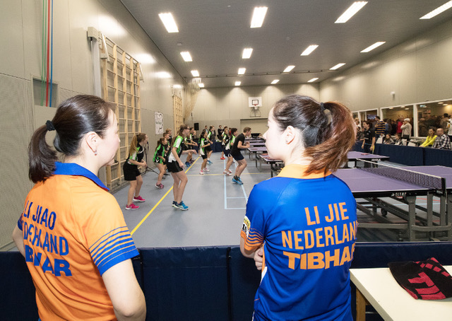Clinic van Nederlandse toppers bij de opening van de nieuwe zaal in 2017
